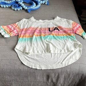 LA Pastel Striped Women's Tee
